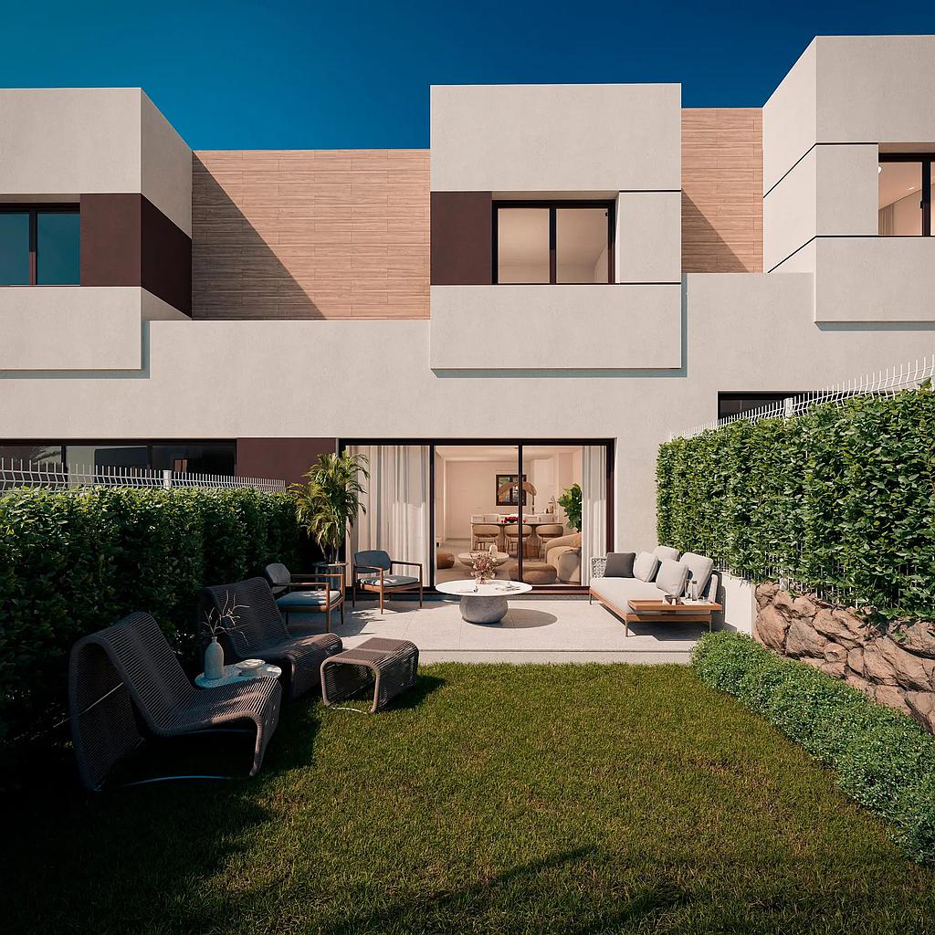 Semi-detached houses with gardens in Mijas, Málaga