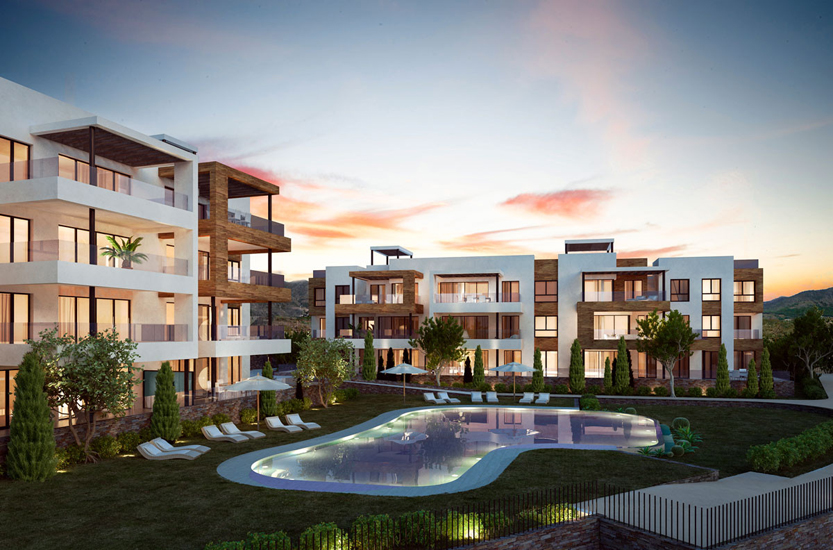 Apartments in a luxury residential complex 