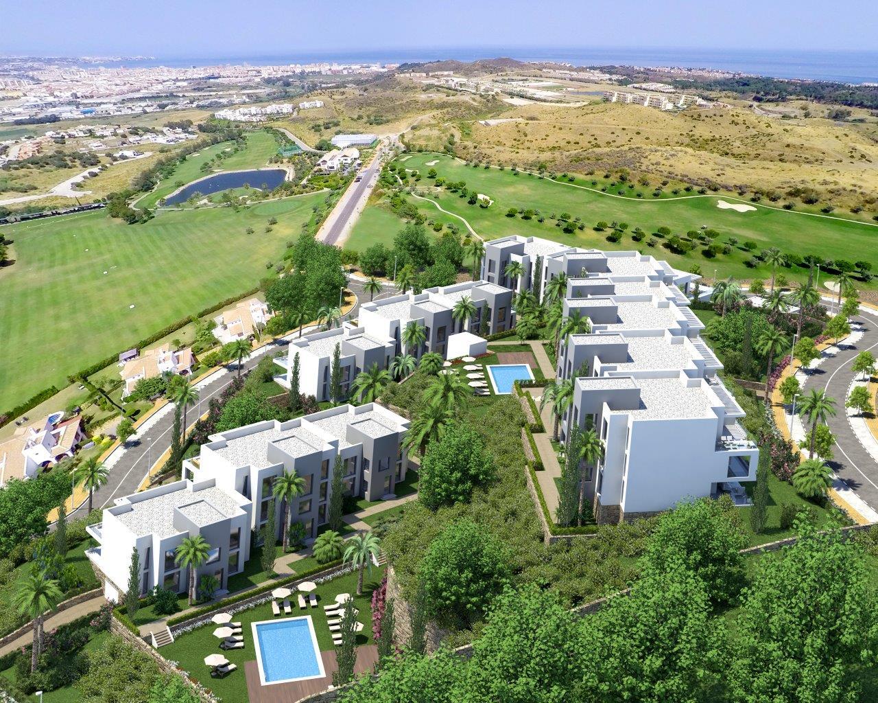 Apartamentos con vistas al mar y al campo de golf en Mijas Costa