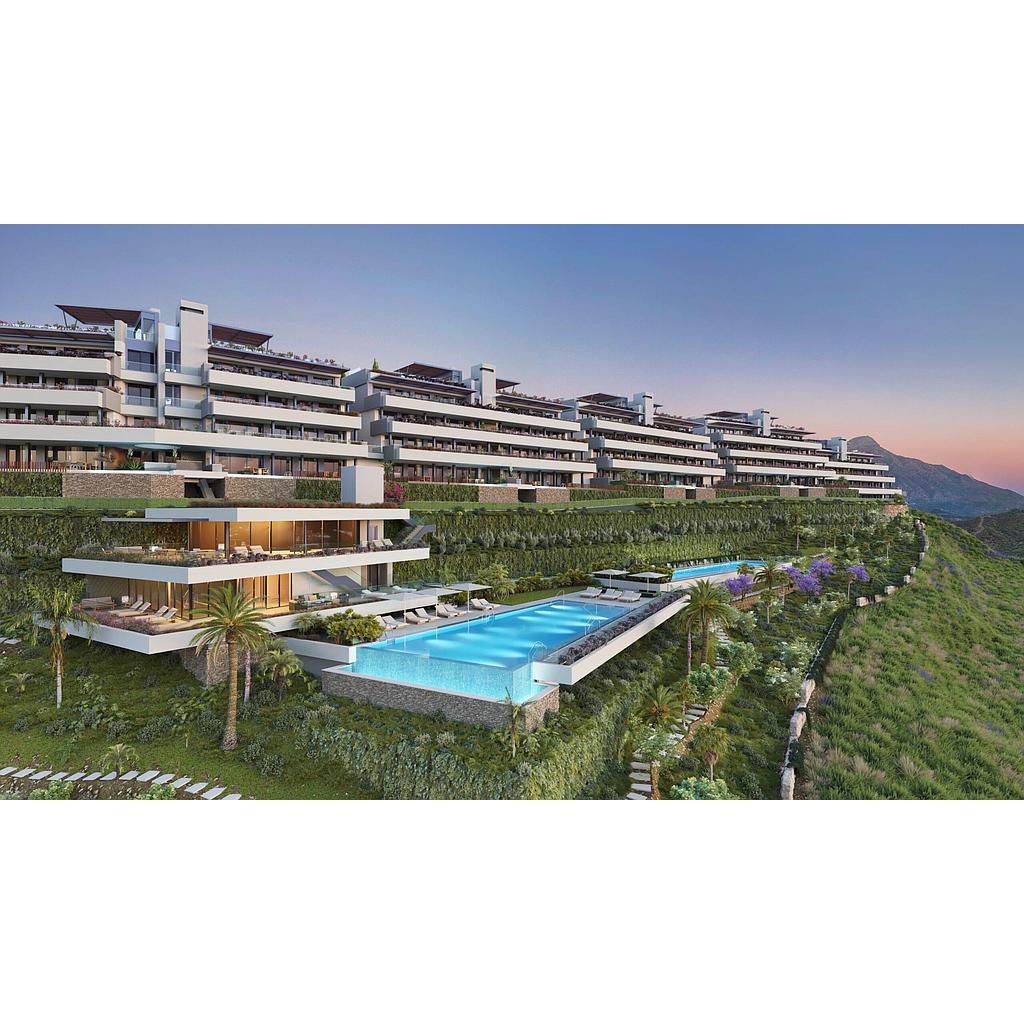 Apartamentos fabulosos y áreas ágiles con vistas panorámicas en el mar en Benahavís