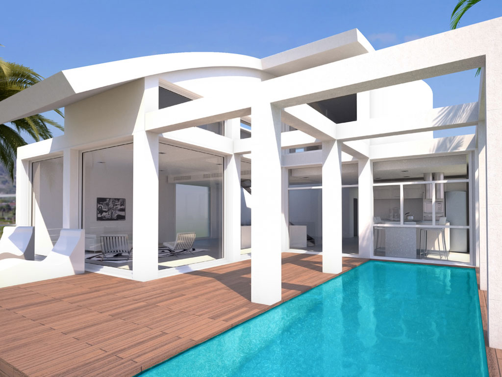 New villas with panoramic sea views