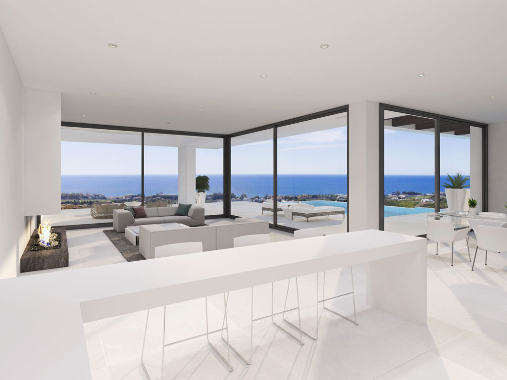 Luxury villas with panoramic sea views