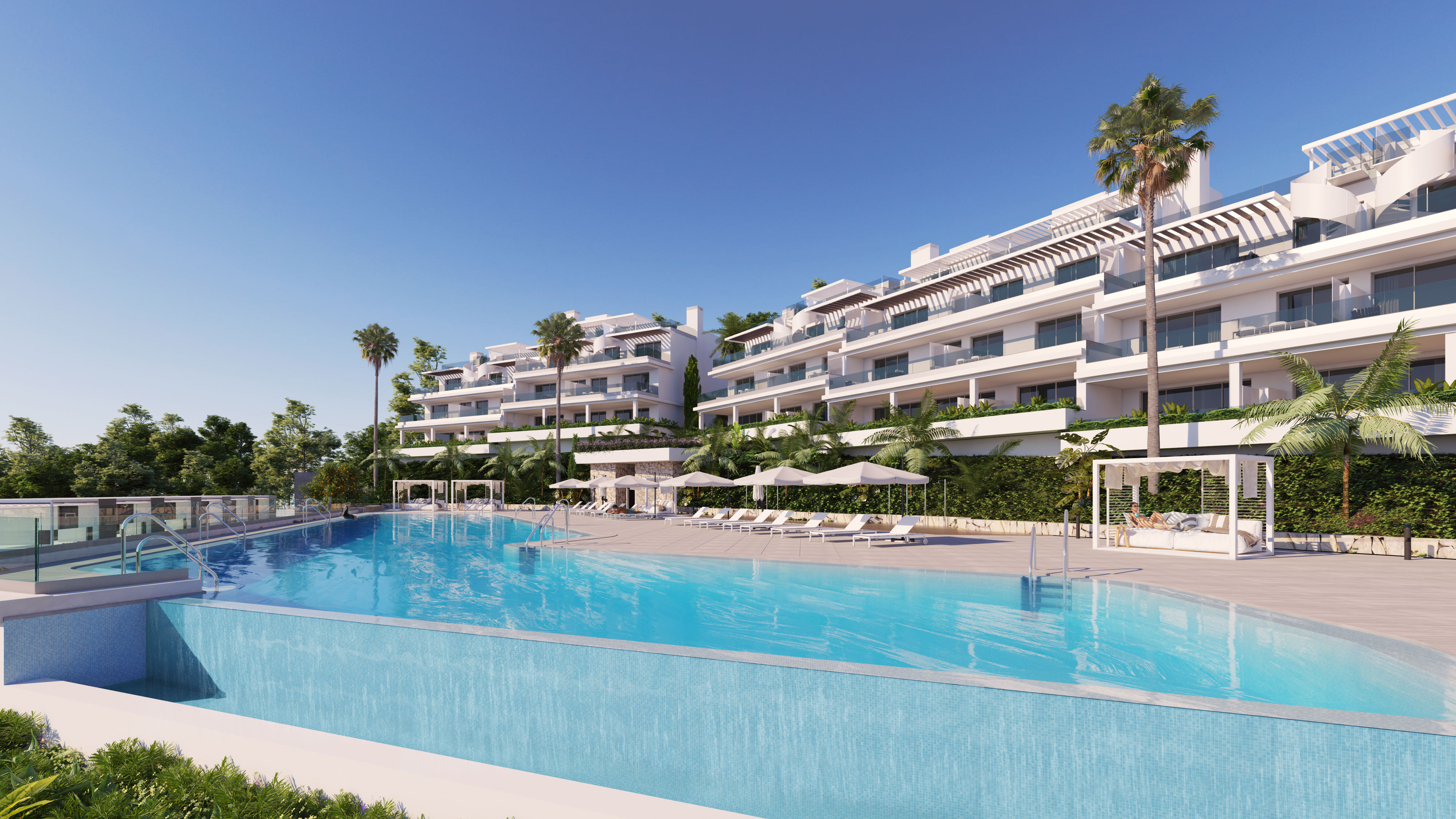 Apartments with sea views on the Golden Mile of Estepona