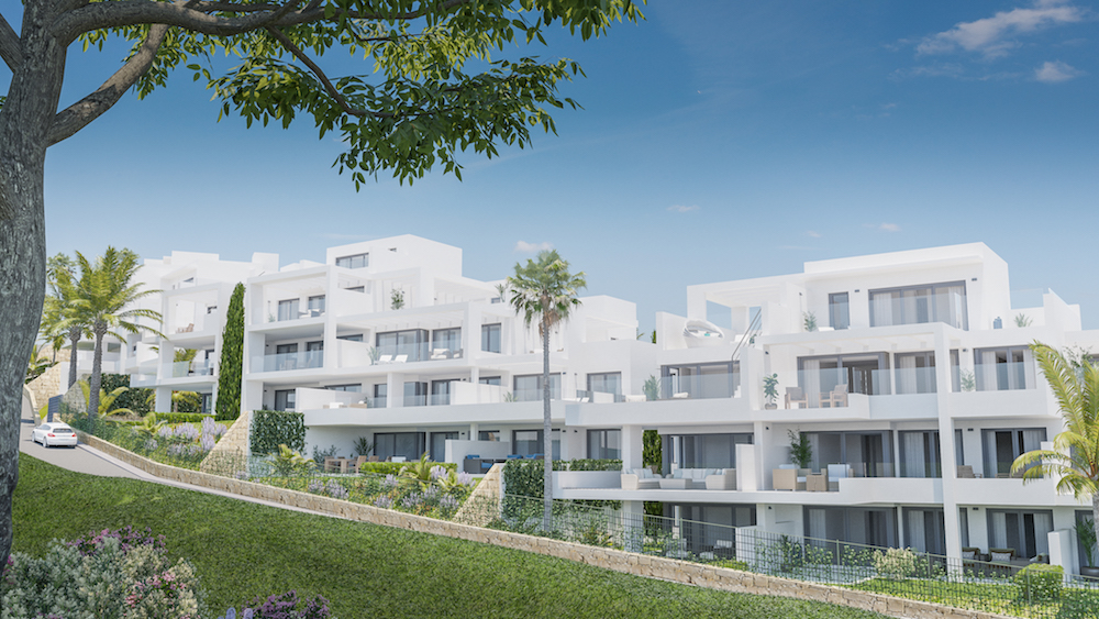 Apartments next to the golf course in Estepona