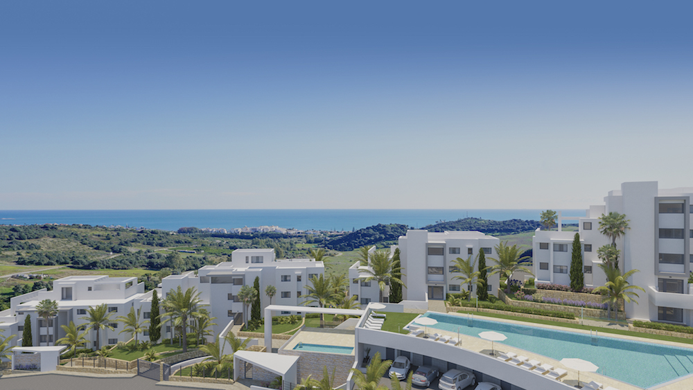 Apartments next to the golf course in Estepona