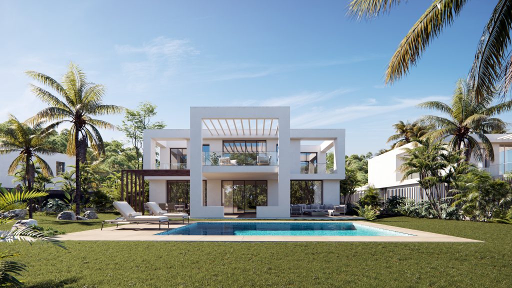 Four bedroom villas with private salt water swimming pools and South-West orientation