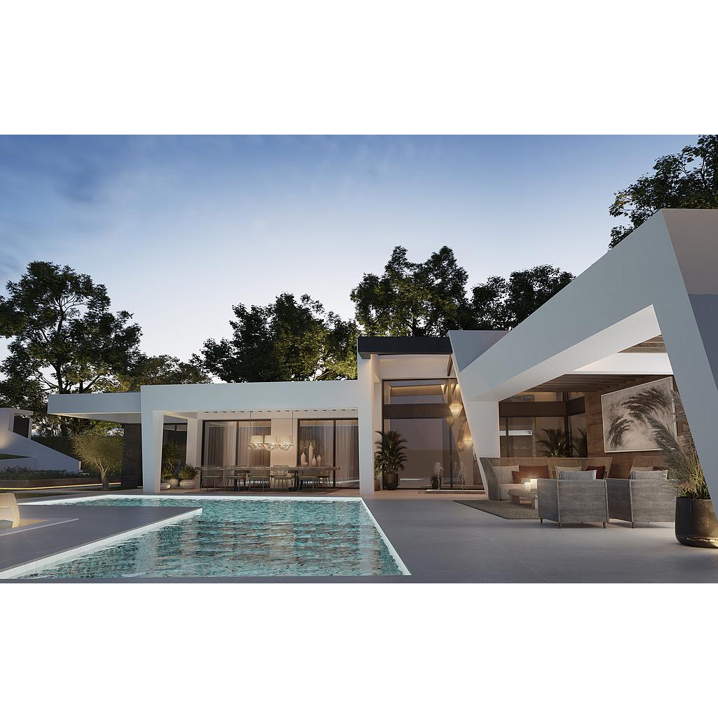 Special architectural design villas located in Golf Valley